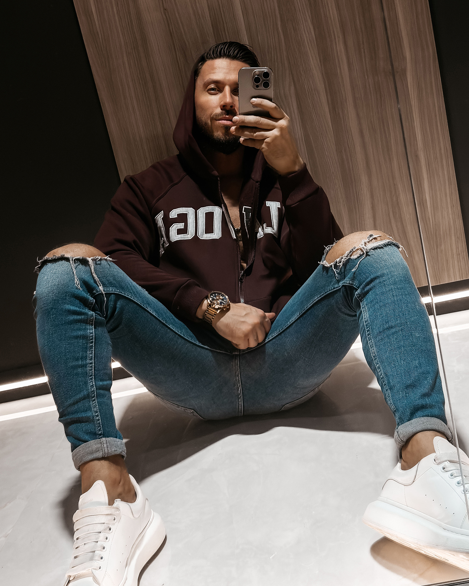 Bluza męska OLAVOGA IRIS fioletowa