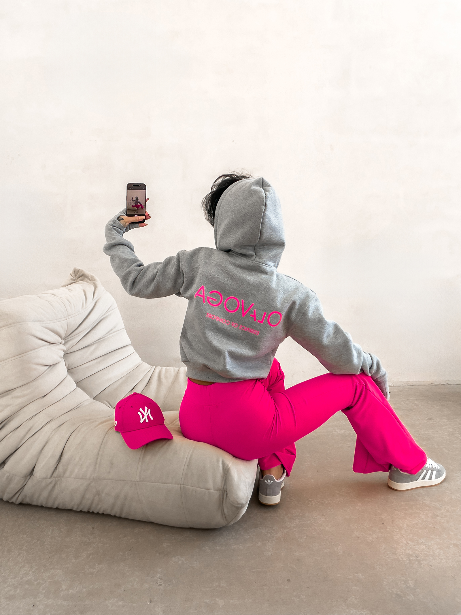 Bluza damska OLAVOGA LUMINK jasnoszara