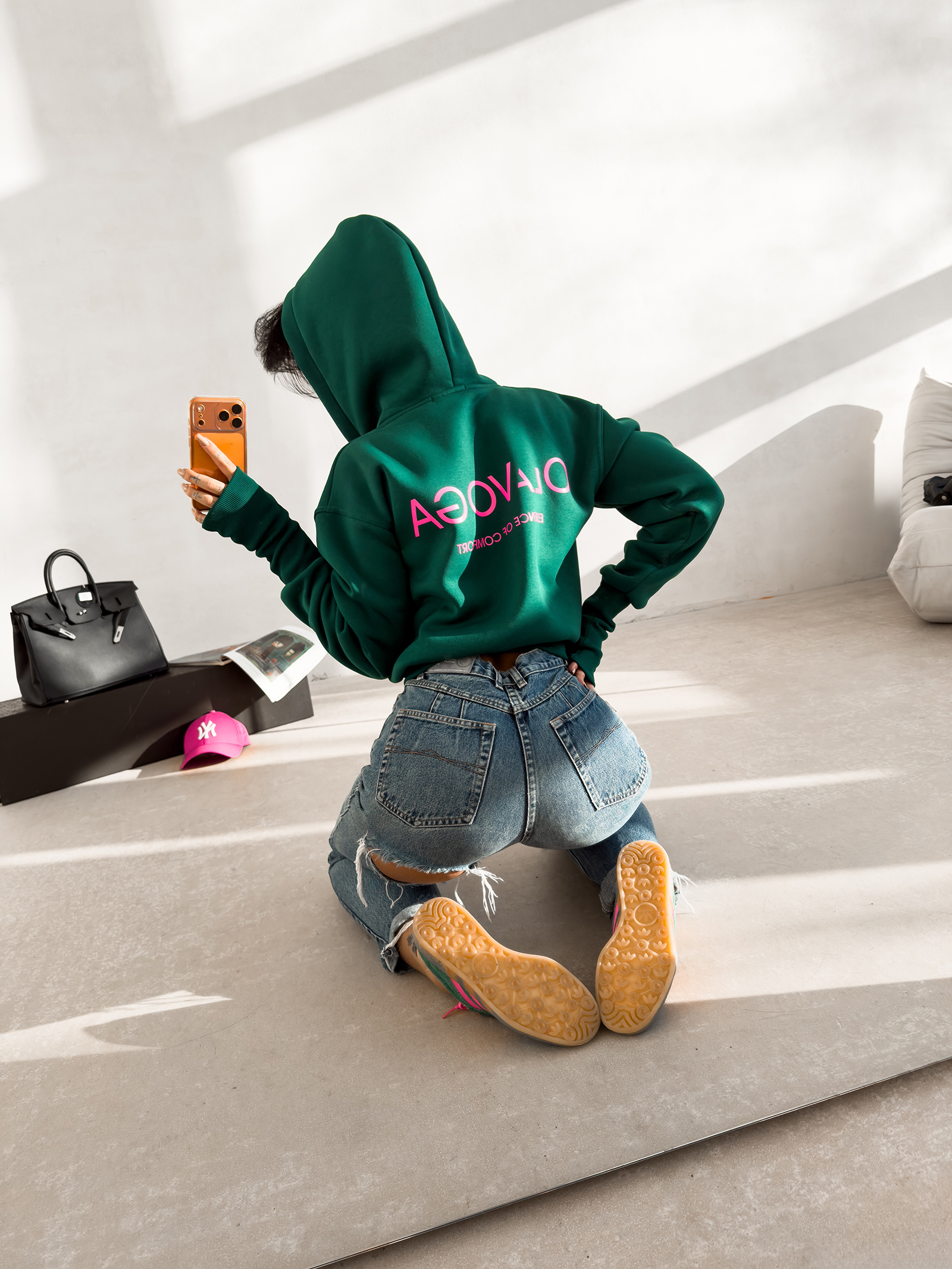 Bluza damska OLAVOGA LUMINK zielona