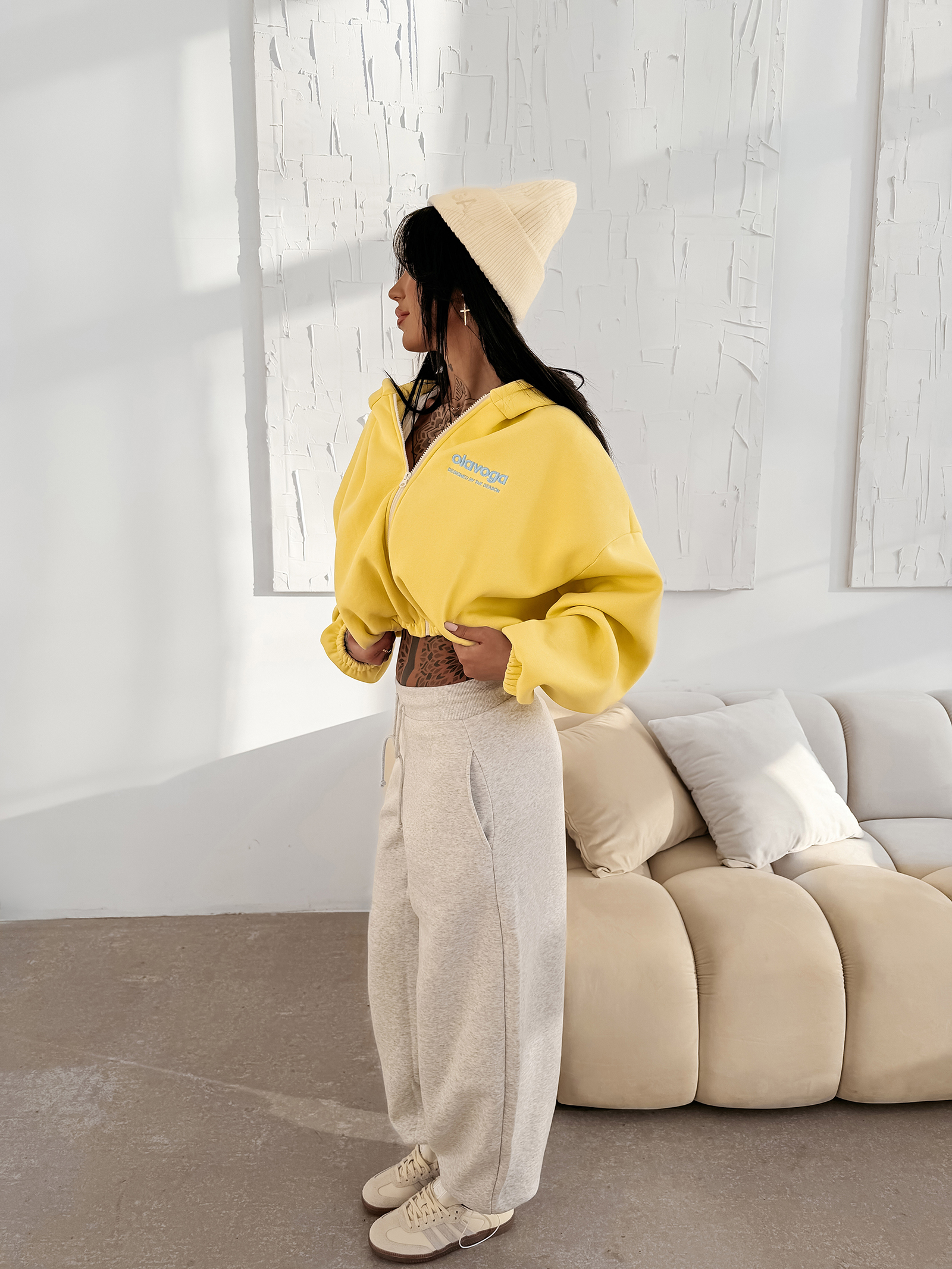 Bluza damska OLAVOGA TULIP żółta