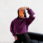 Bluza damska OLAVOGA VINTA śliwkowa