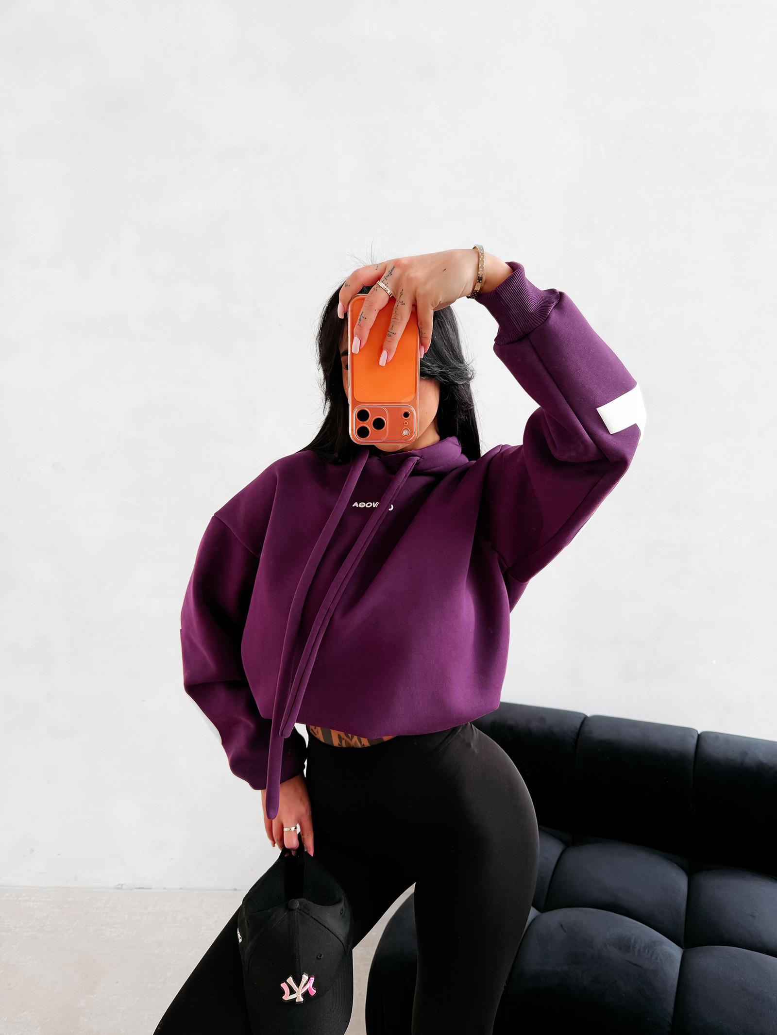 Bluza damska OLAVOGA VINTA śliwkowa