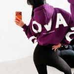 Bluza damska OLAVOGA VINTA śliwkowa