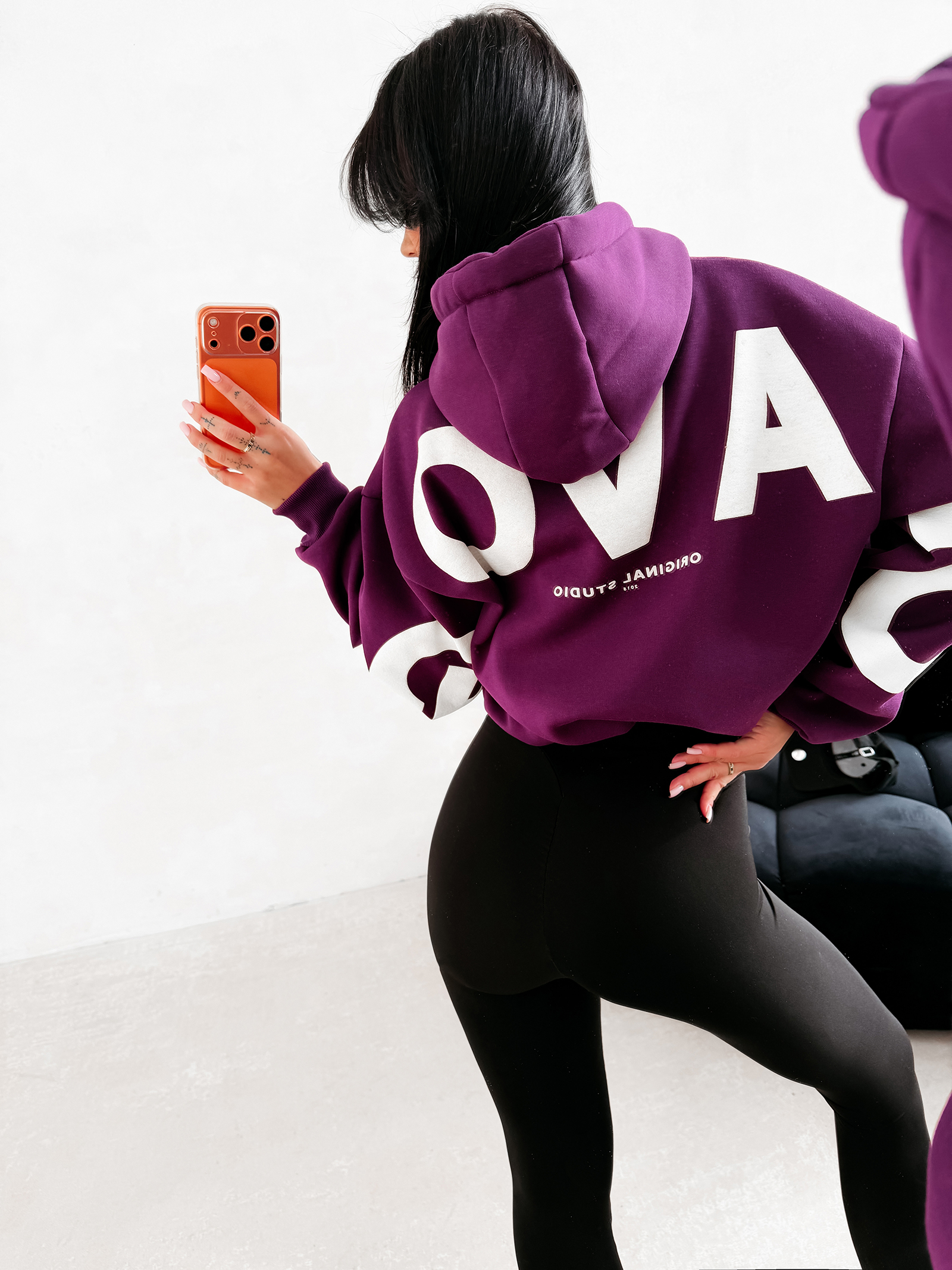 Bluza damska OLAVOGA VINTA śliwkowa