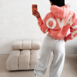 Bluza damska OLAVOGA VINTA koralowa