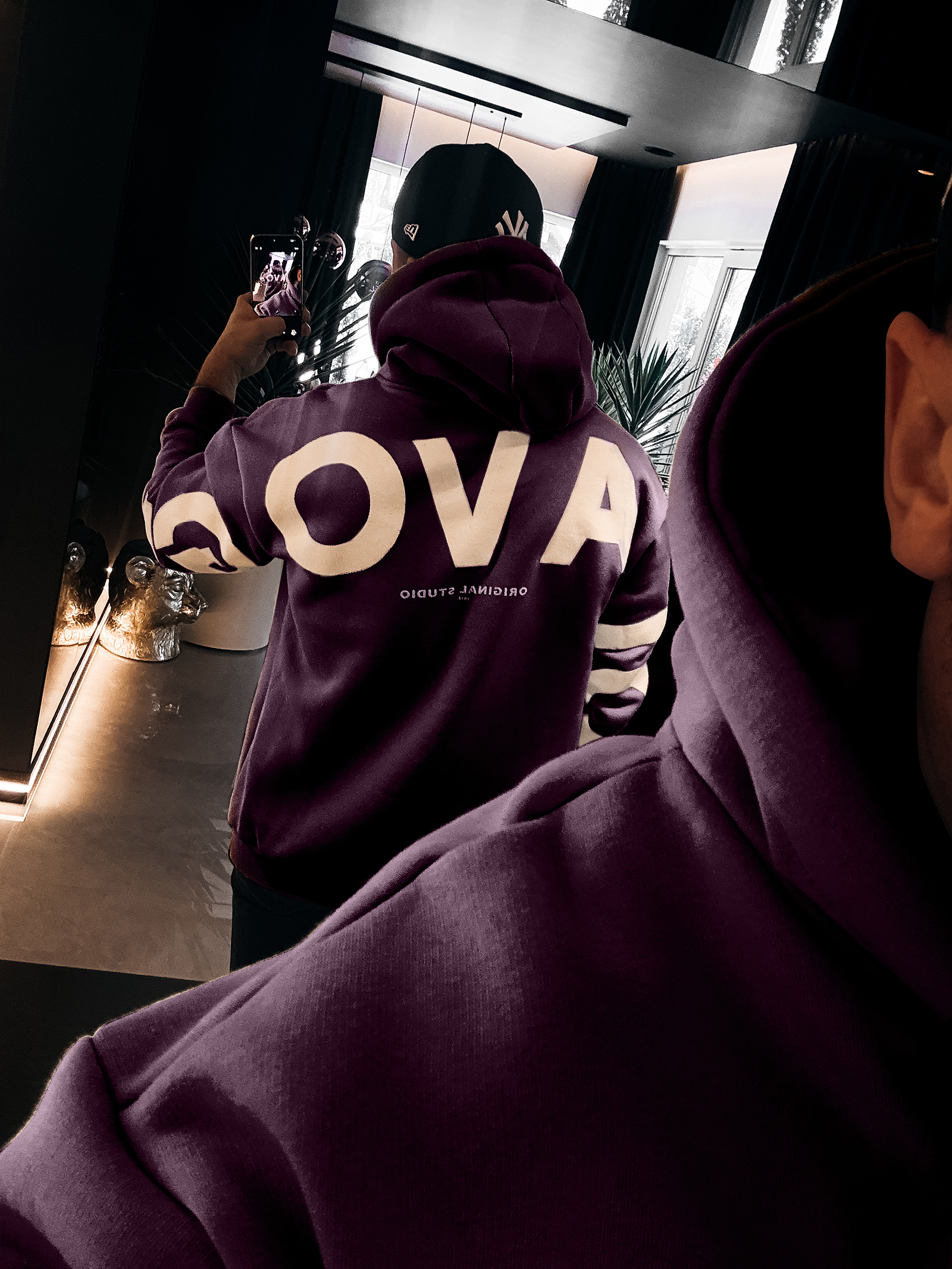 Bluza męska OLAVOGA VINTA śliwkowa