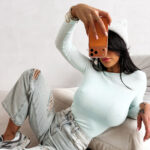 Bluzka damska OLAVOGA MIRIAM miętowa