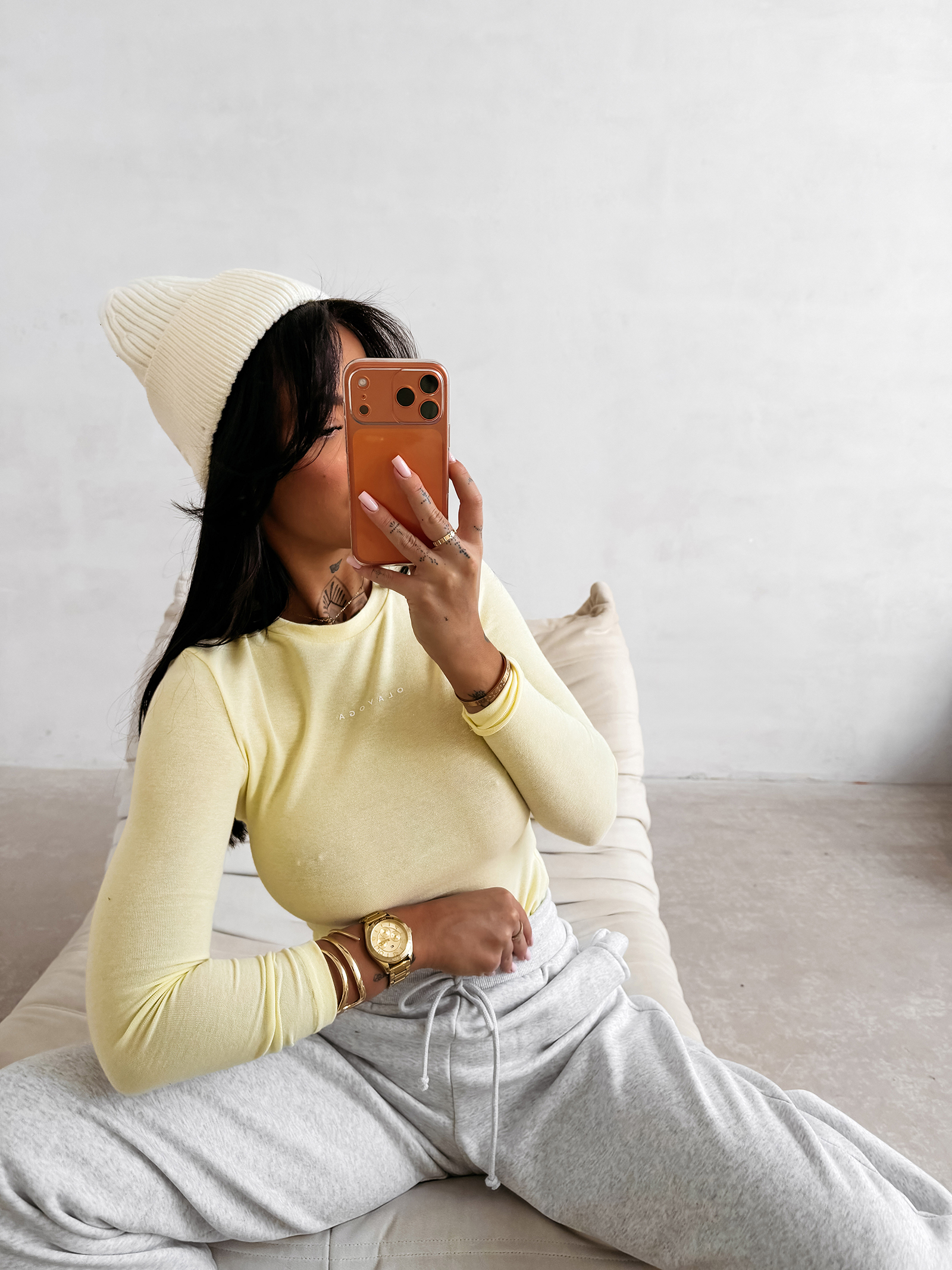 Bluzka damska OLAVOGA MIRIAM żółta