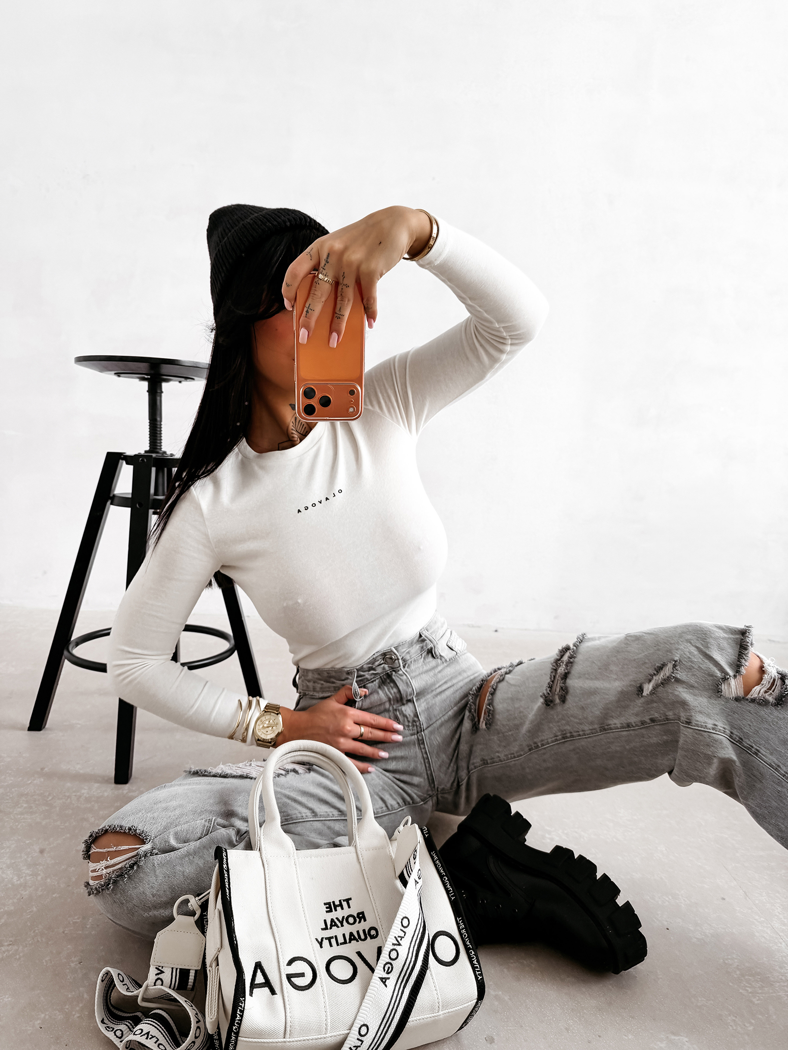 Bluzka damska OLAVOGA MIRIAM ecru