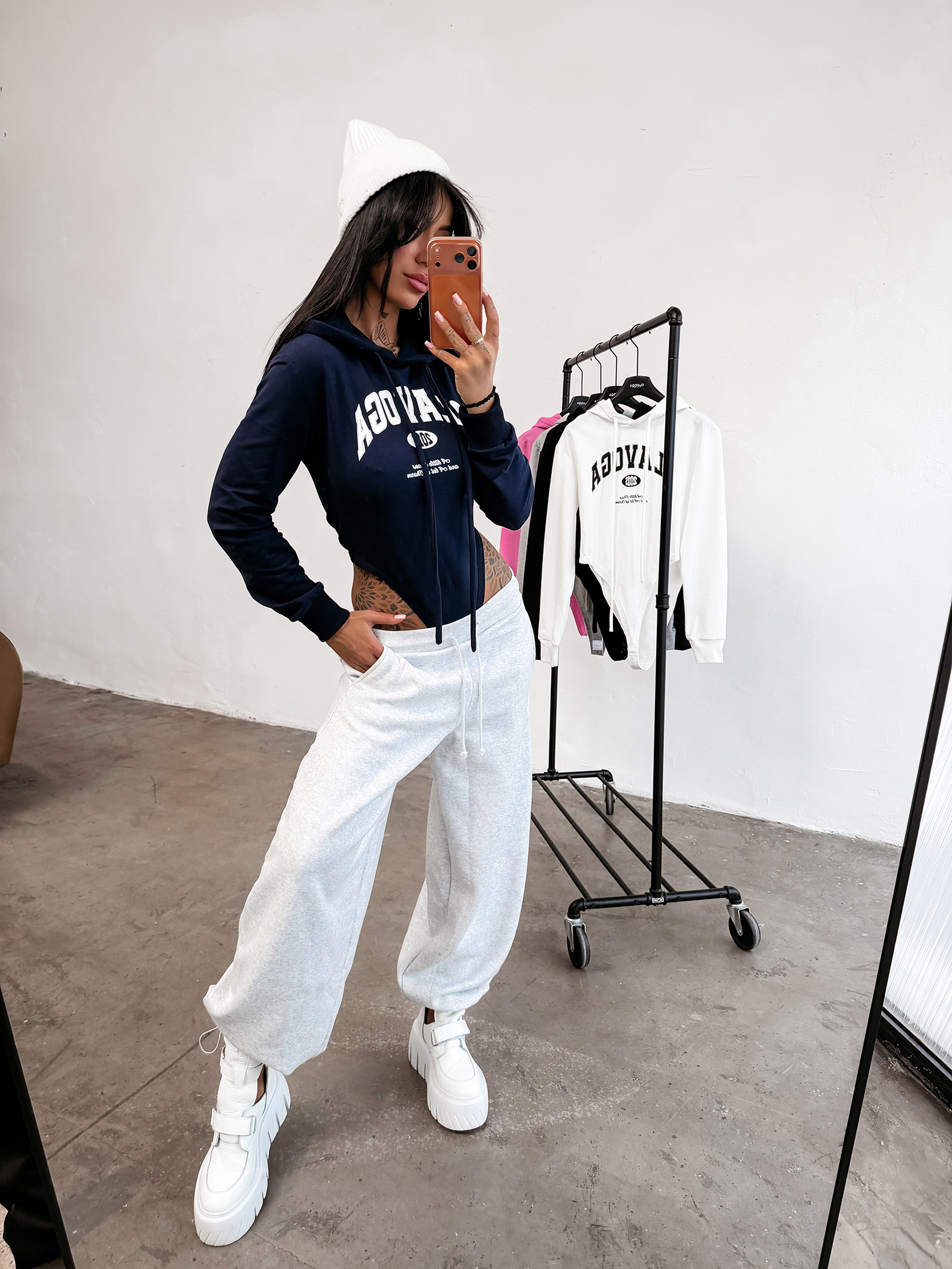 Body damskie OLAVOGA SELIA granatowe Body damskie OLAVOGA SELIA granatowe