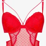 Gorset Desira z podwiązkami czerwony