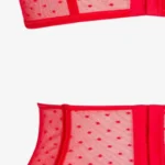 Gorset Desira z podwiązkami czerwony