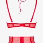 Gorset Desira z podwiązkami czerwony