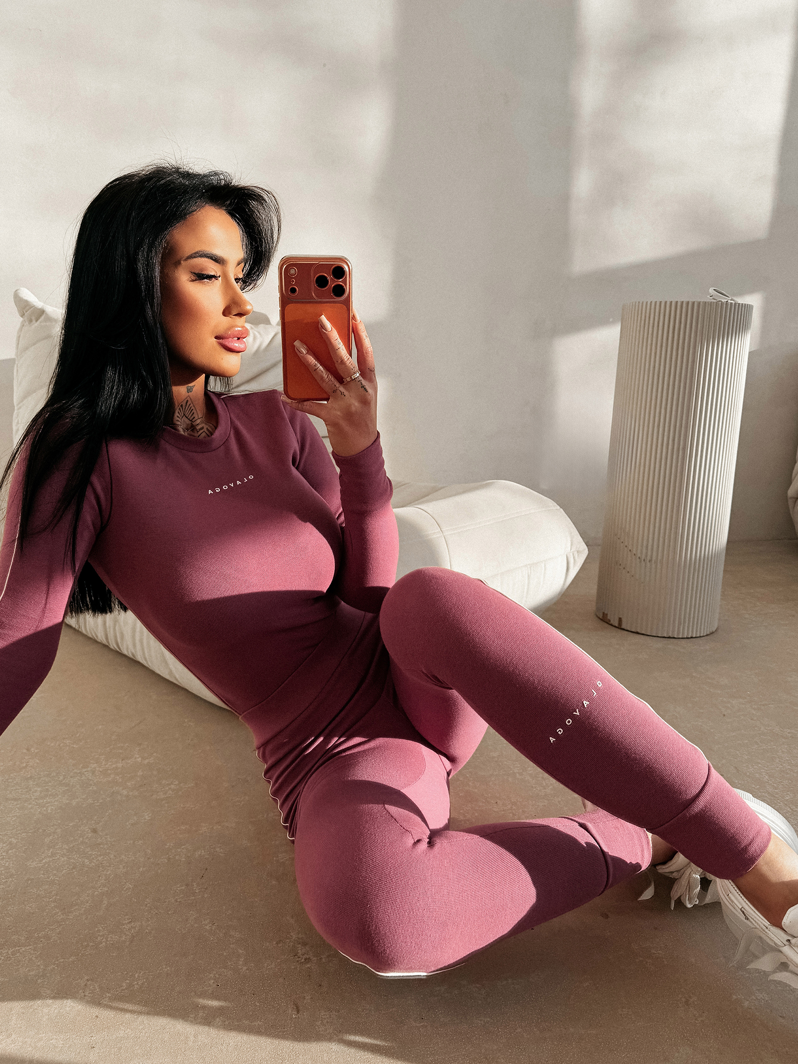 Komplet damski OLAVOGA EASILY jagodowy