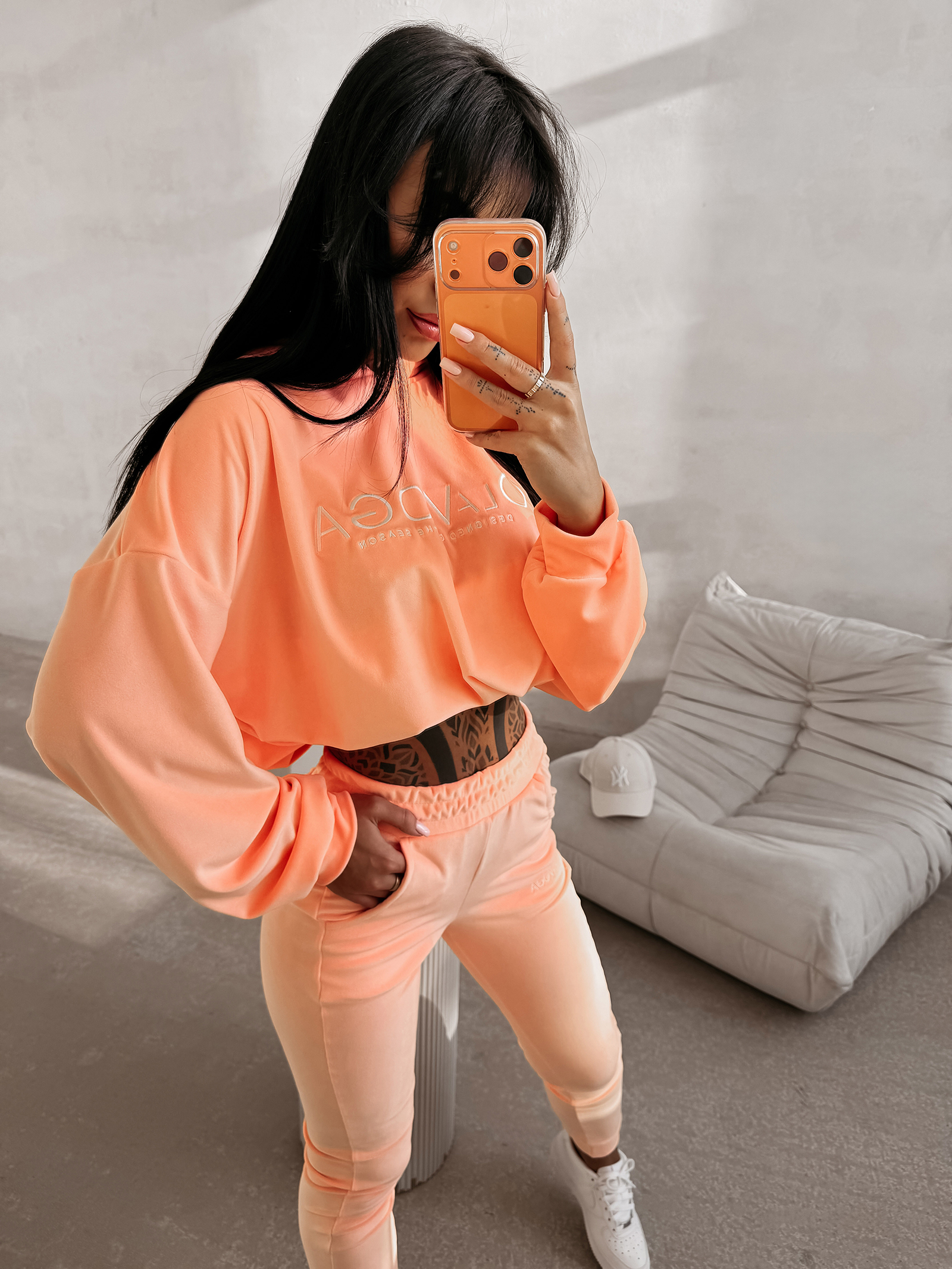 Komplet damski OLAVOGA HANDIES koralowy Komplet damski OLAVOGA HANDIES koralowy