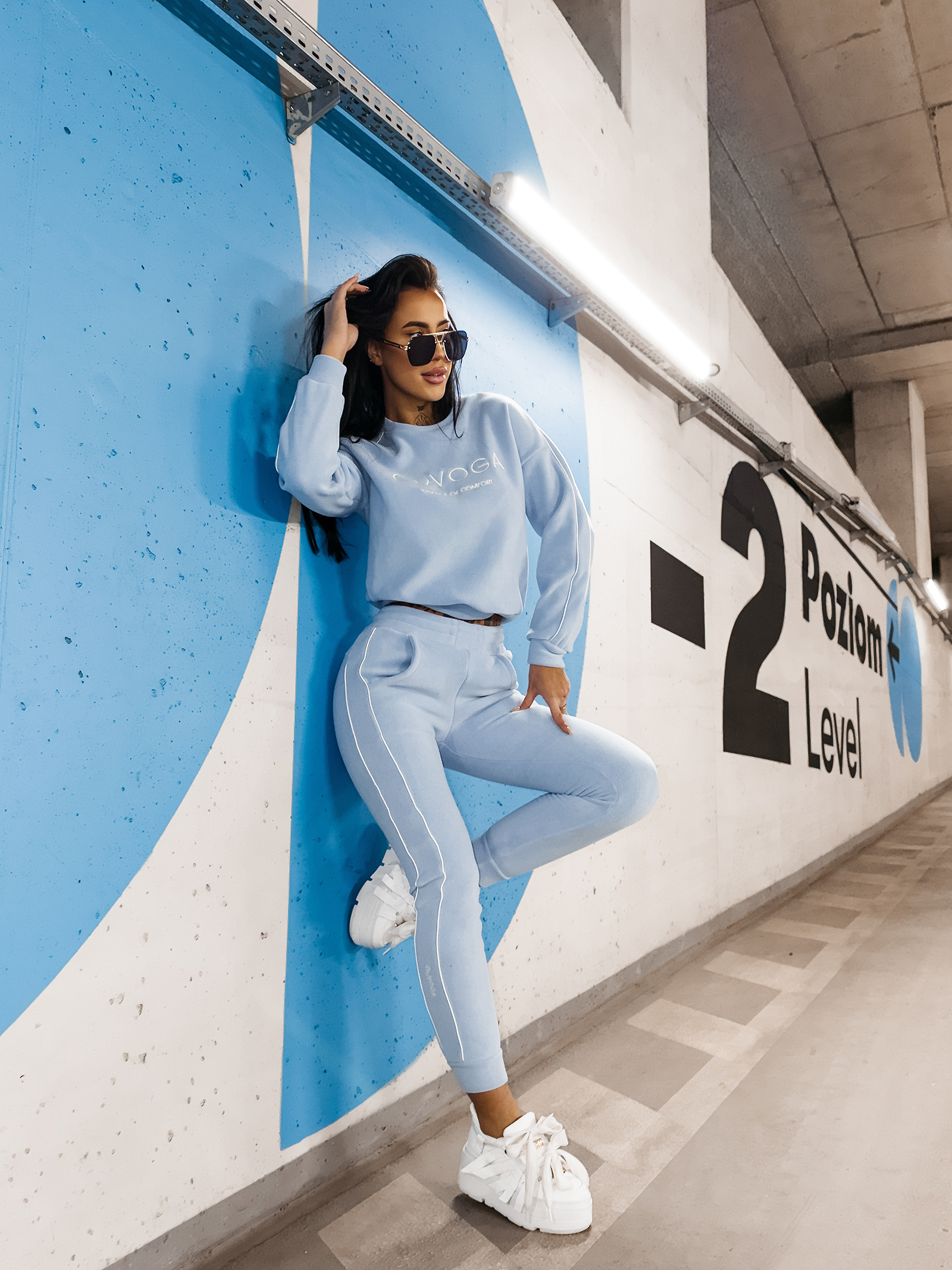 Komplet damski OLAVOGA LENTO niebieski