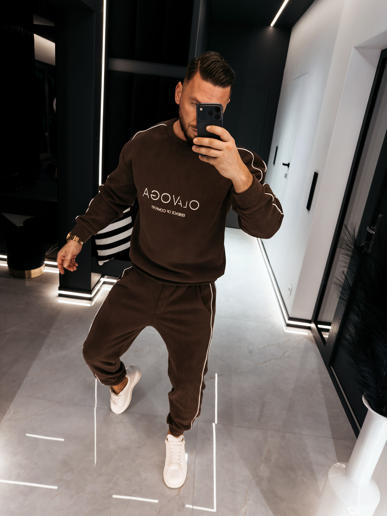 Komplet męski OLAVOGA LENTO czekoladowy