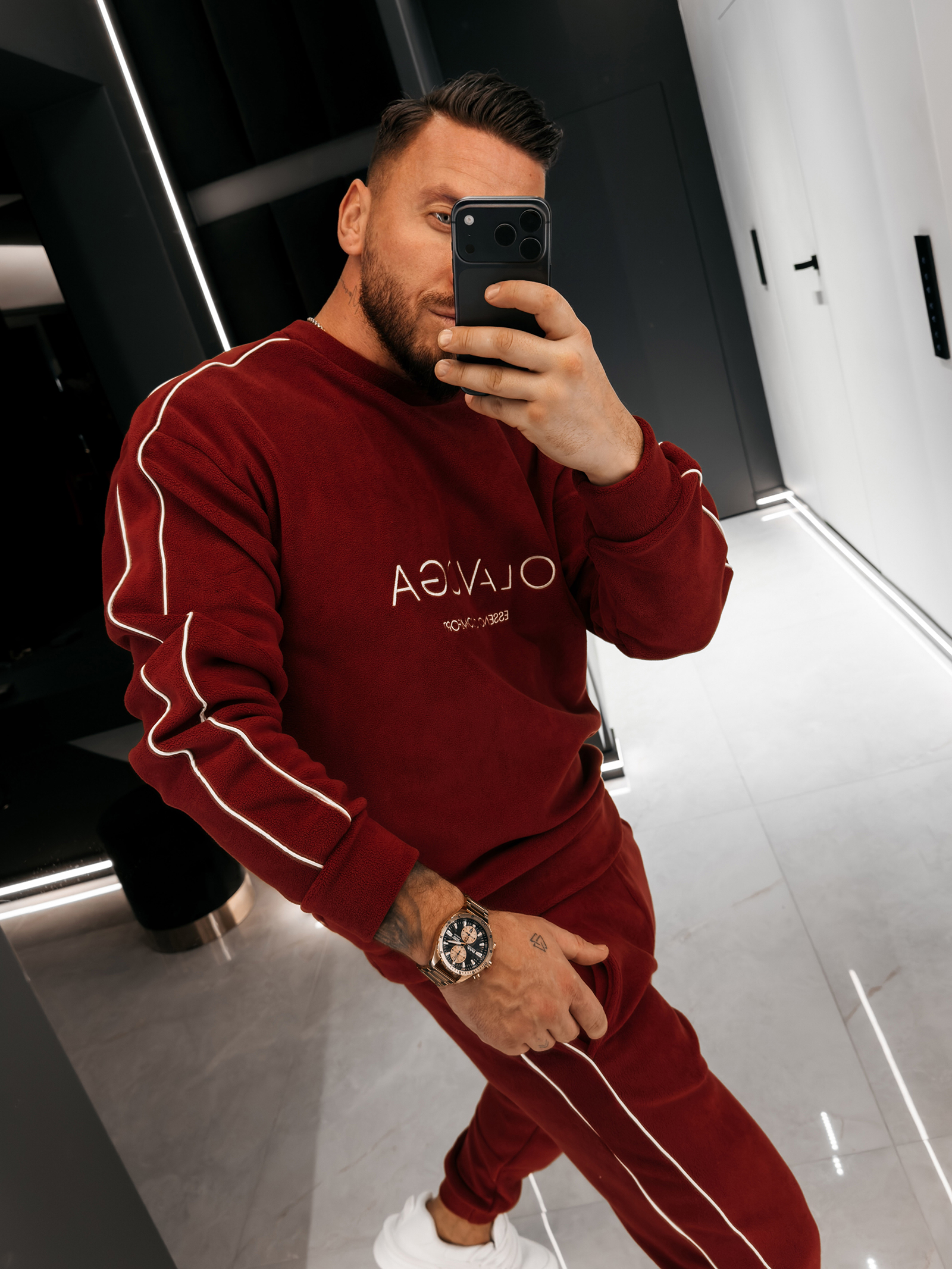 Komplet męski OLAVOGA LENTO bordowy