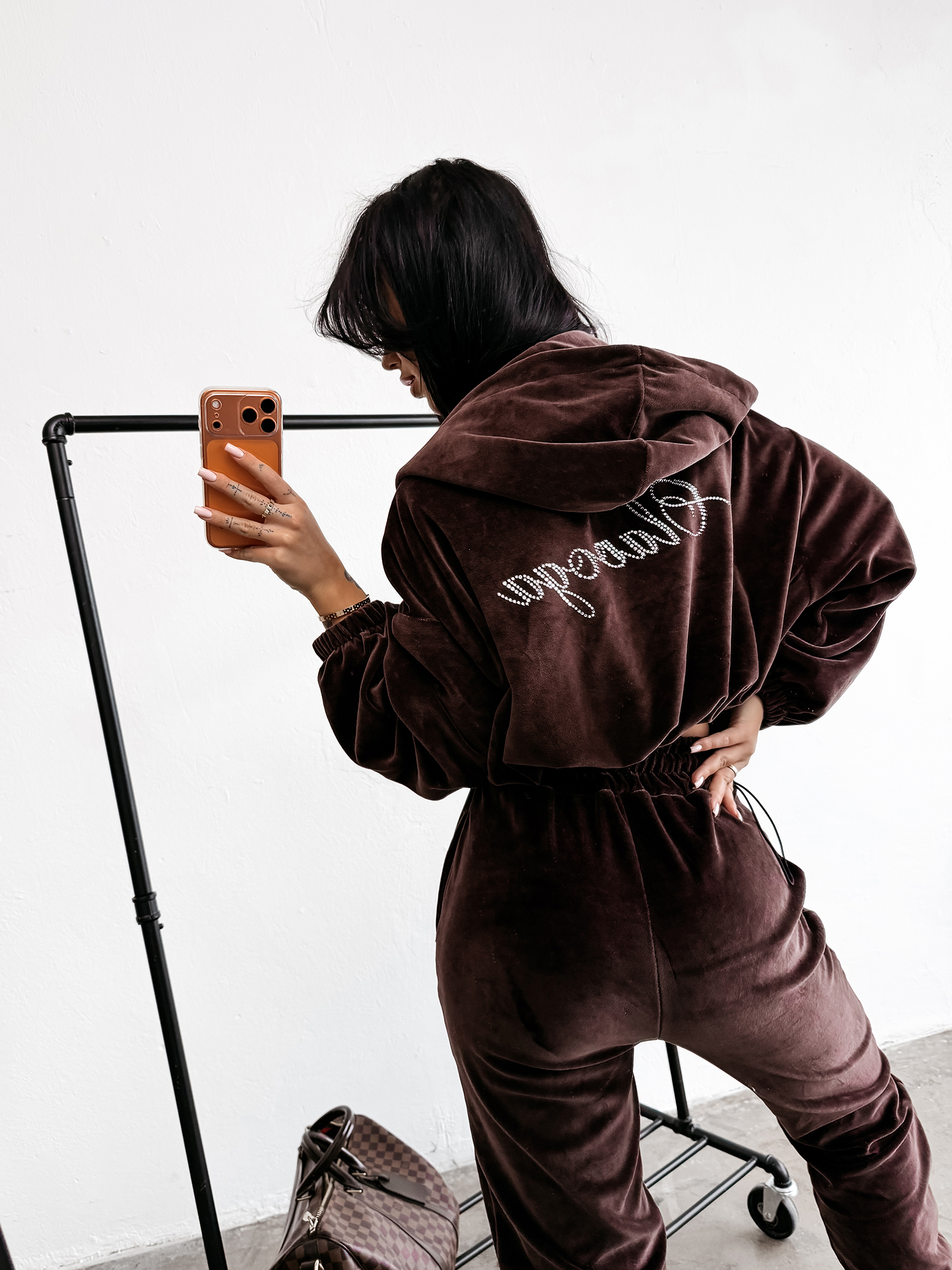 Komplet damski OLAVOGA PRISM brązowy