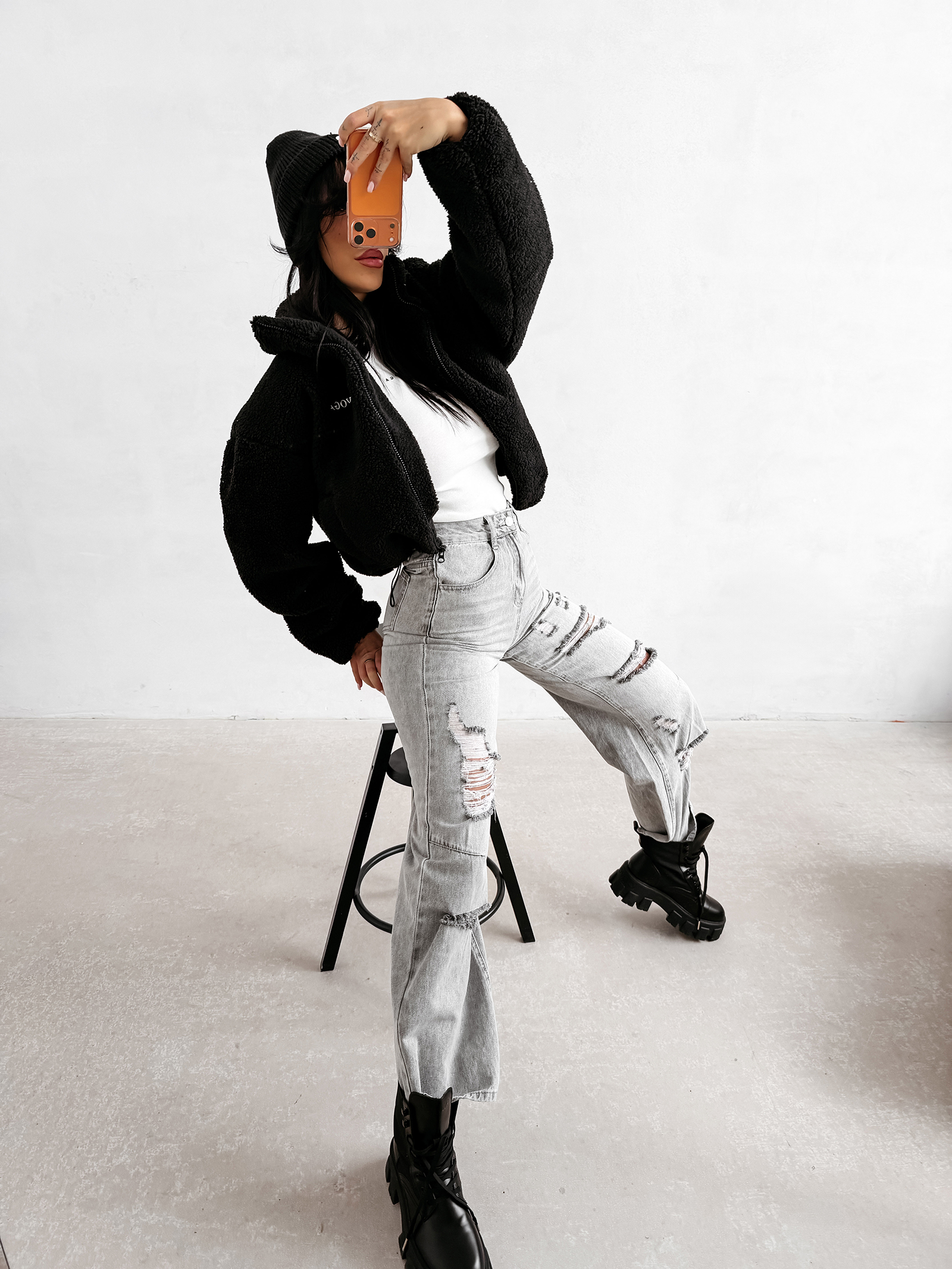 Kurtka damska OLAVOGA LORIA czarna Kurtka damska OLAVOGA LORIA czarna