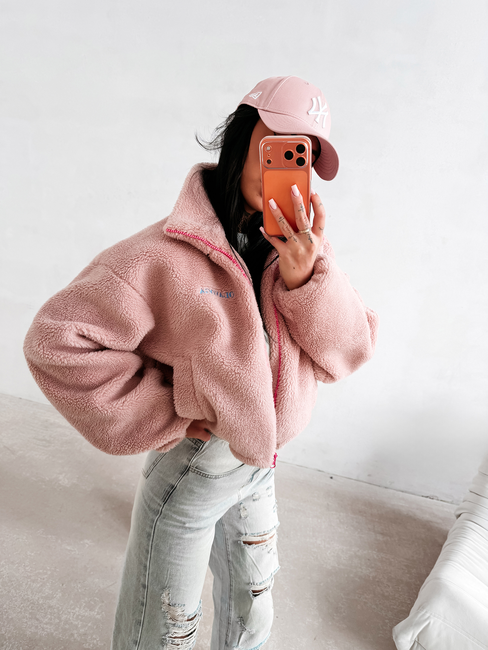 Kurtka damska OLAVOGA LORIA pudrowy róż Kurtka damska OLAVOGA LORIA pudrowy róż