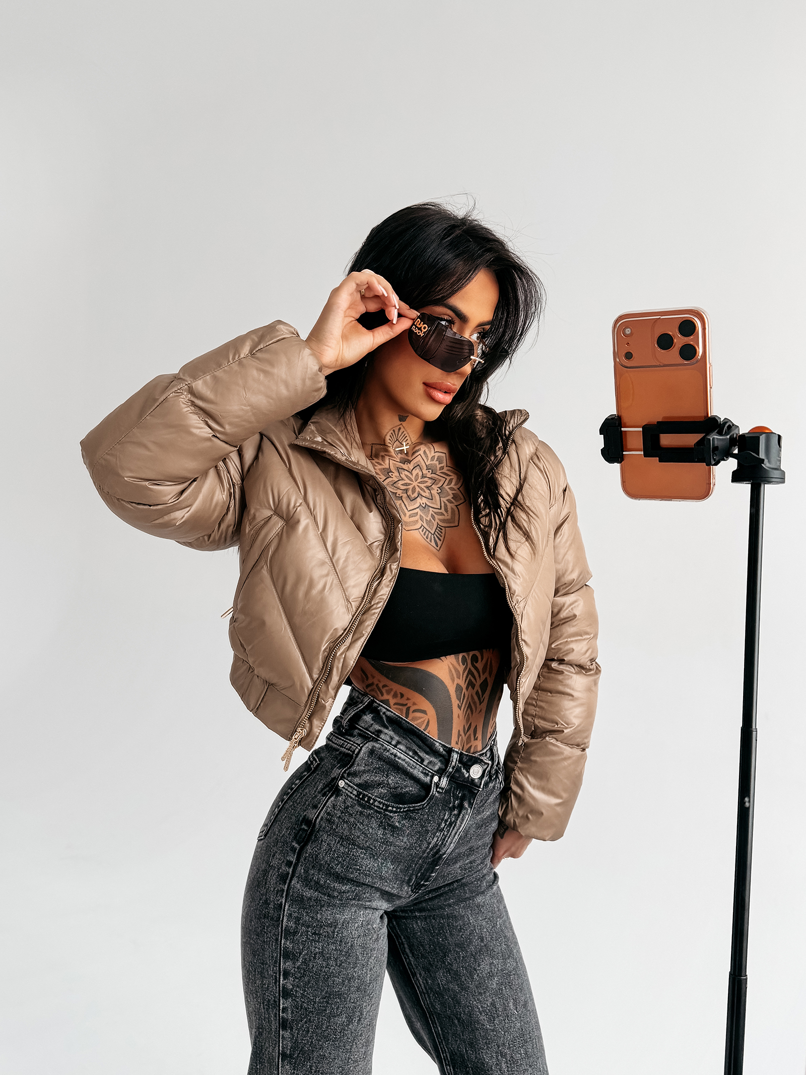 Kurtka damska OLAVOGA TAAZU beżowa