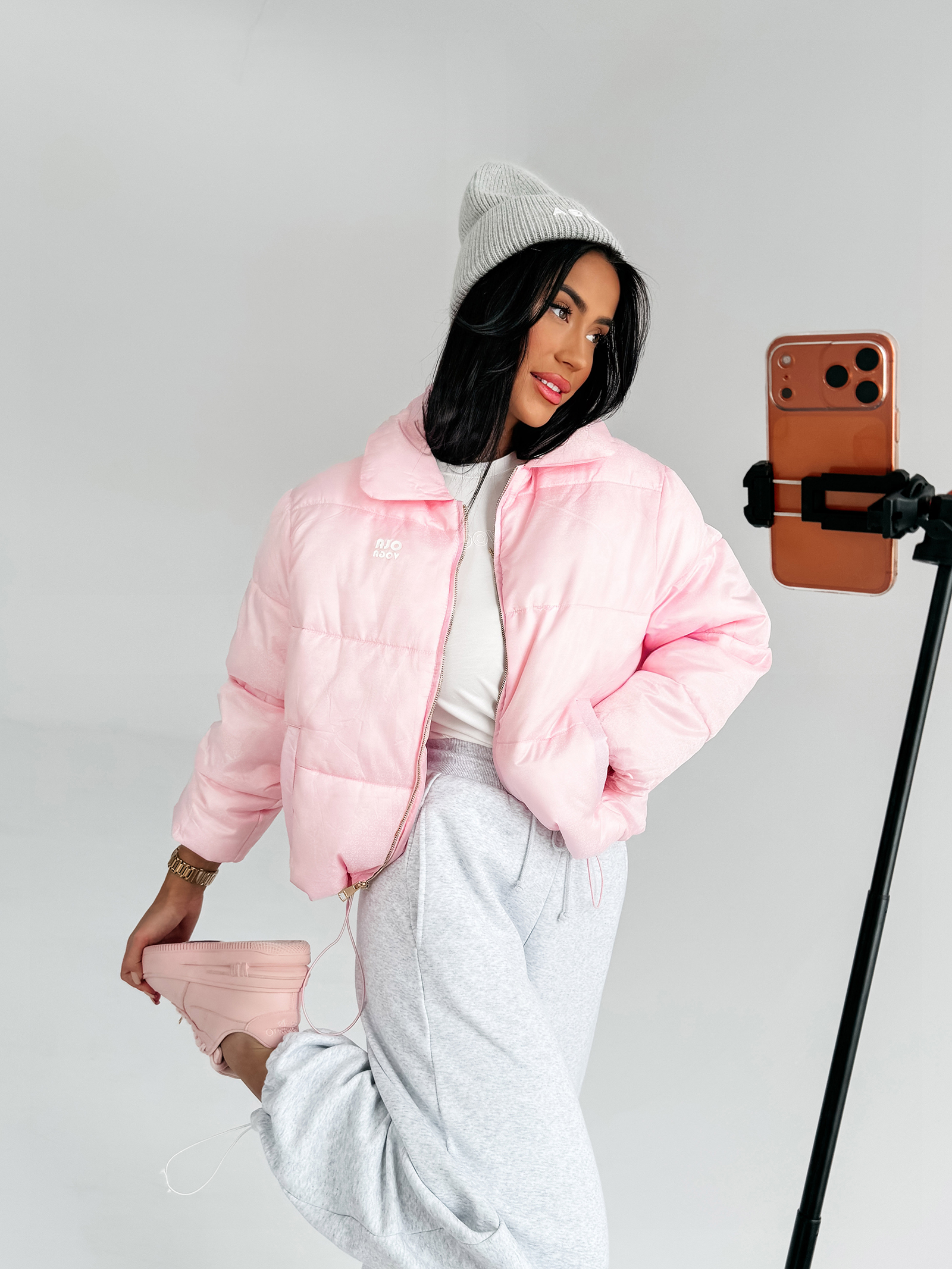 Kurtka damska OLAVOGA YUE różowa