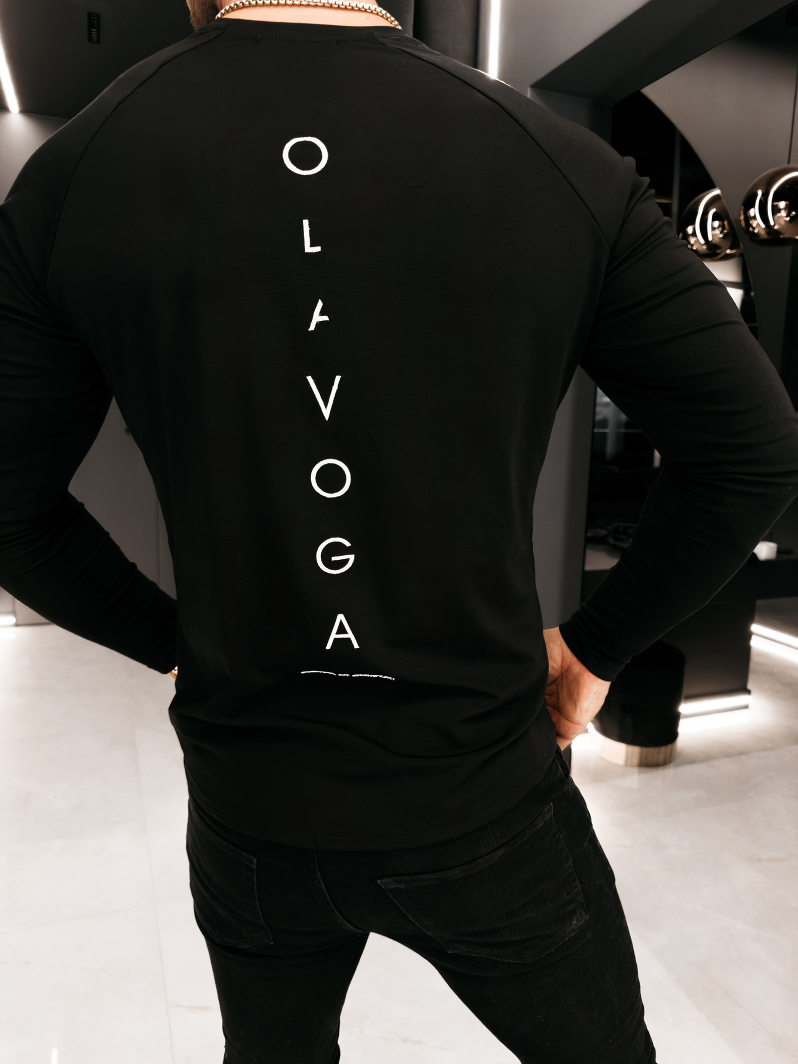 Longsleeve męski OLAVOGA MIRE czarny