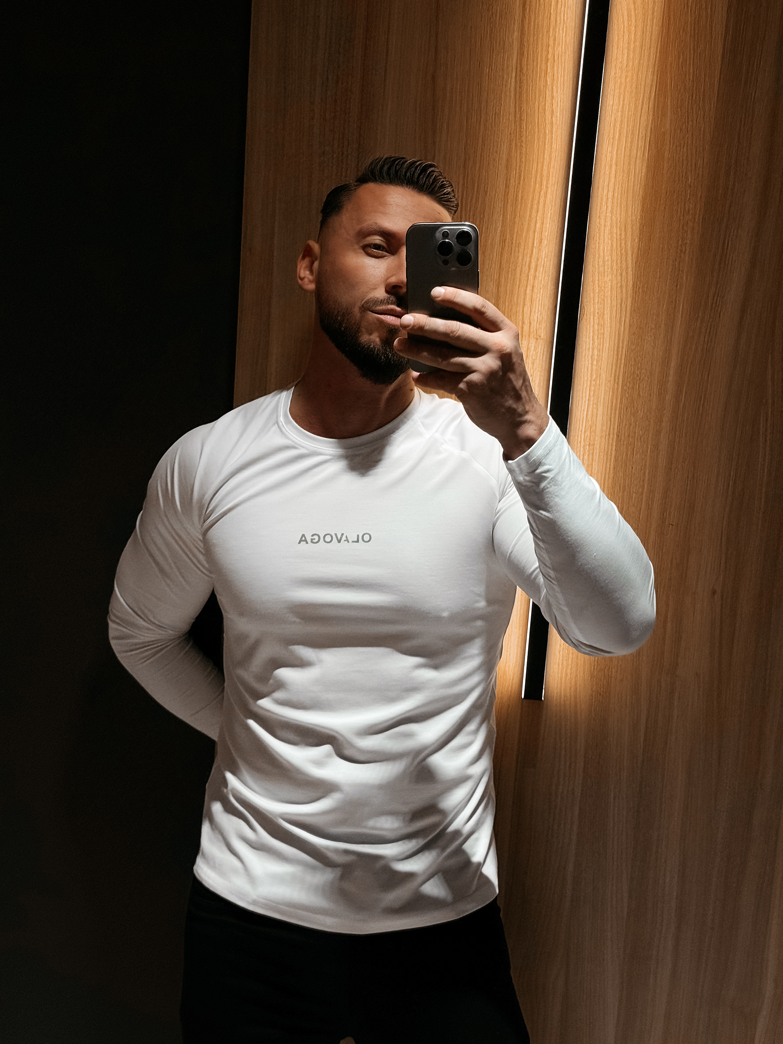 Longsleeve męski OLAVOGA ZURI ecru