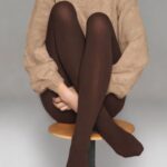 Rajstopy damskie Cashmerea z kaszmiru i wiskozy brązowe