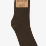 Skarpetki bezuciskowe merino Lambéa z wełny merynosa jagnięce brązowe