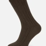 Skarpetki bezuciskowe merino Lambéa z wełny merynosa jagnięce brązowe