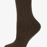 Skarpetki bezuciskowe merino Lambéa z wełny merynosa jagnięce brązowe