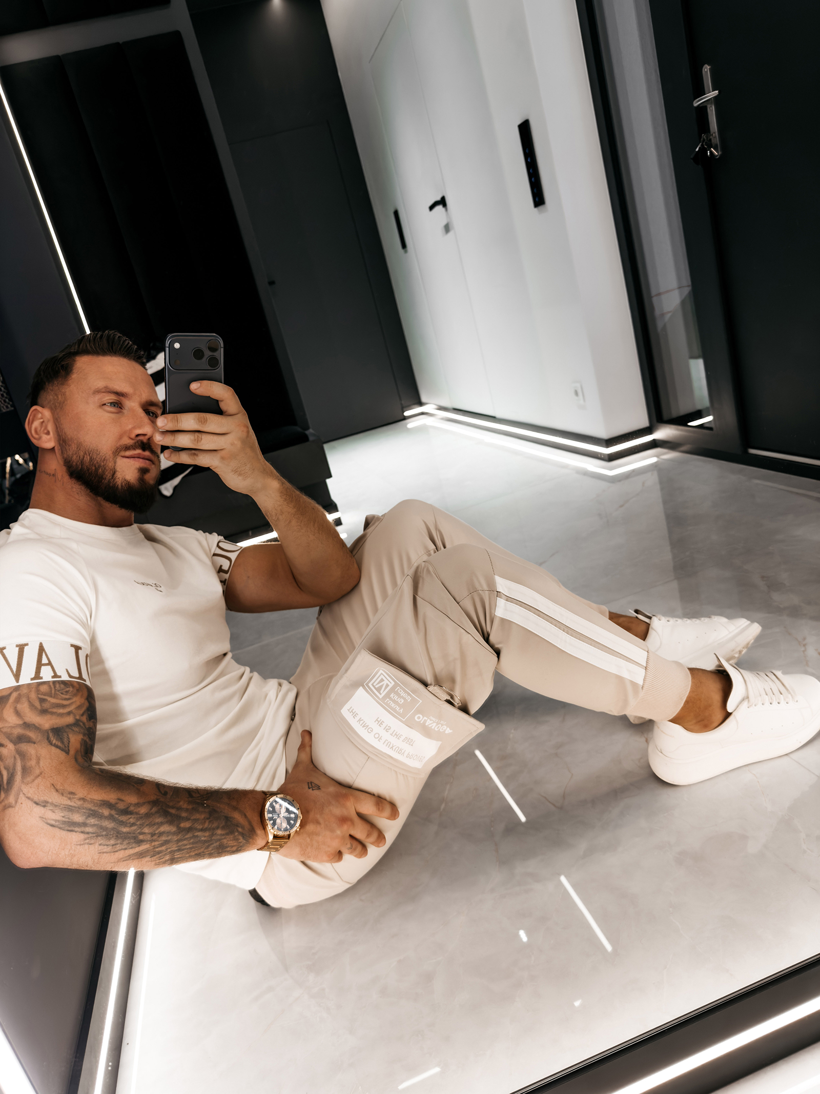 Spodnie męskie OLAVOGA CASTON beżowe