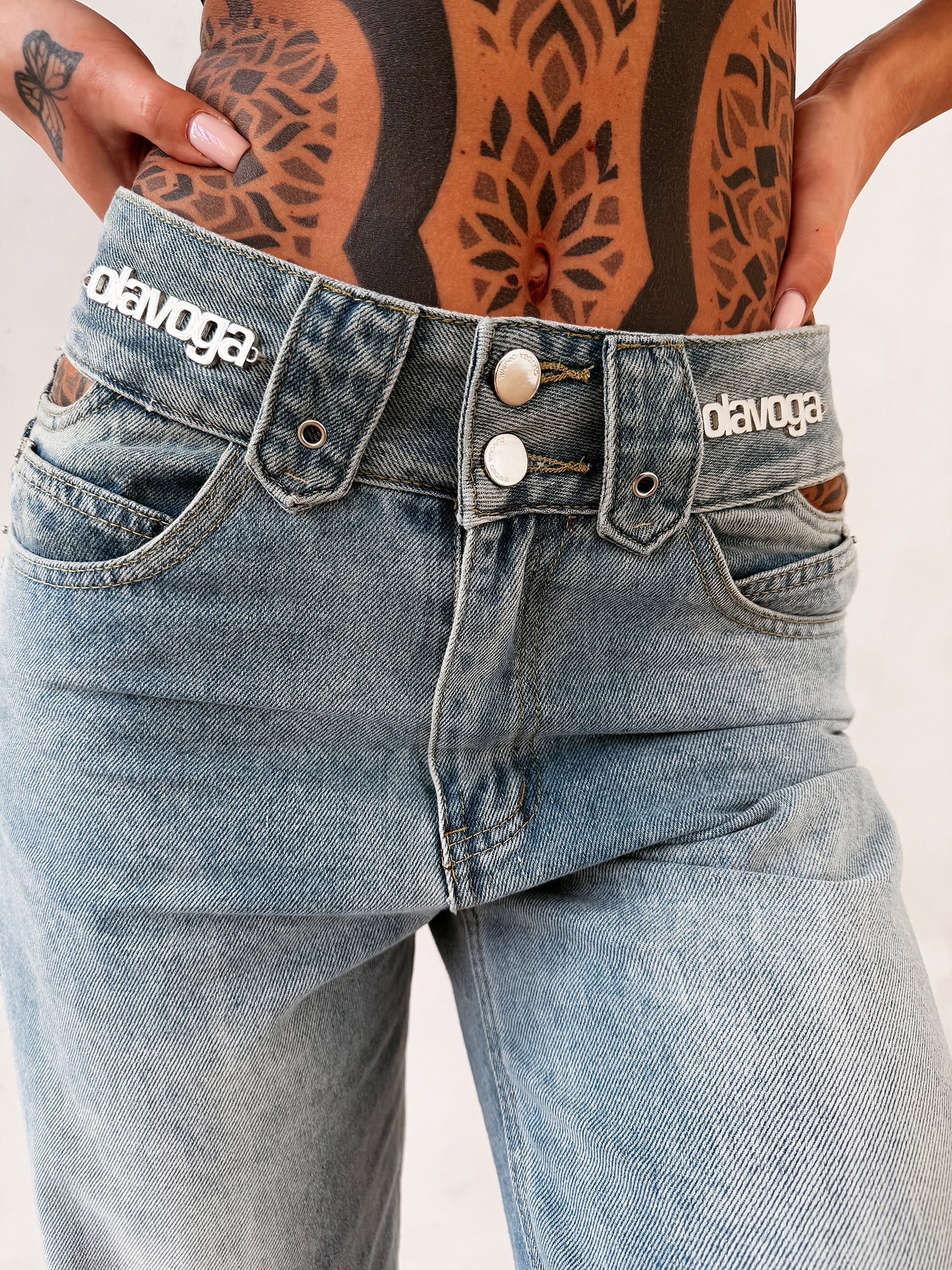 Spodnie damskie OLAVOGA EREDU niebieskie