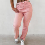 Spodnie damskie OLAVOGA EREDU pudrowy róż