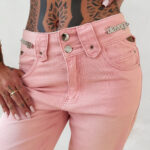 Spodnie damskie OLAVOGA EREDU pudrowy róż