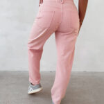 Spodnie damskie OLAVOGA EREDU pudrowy róż