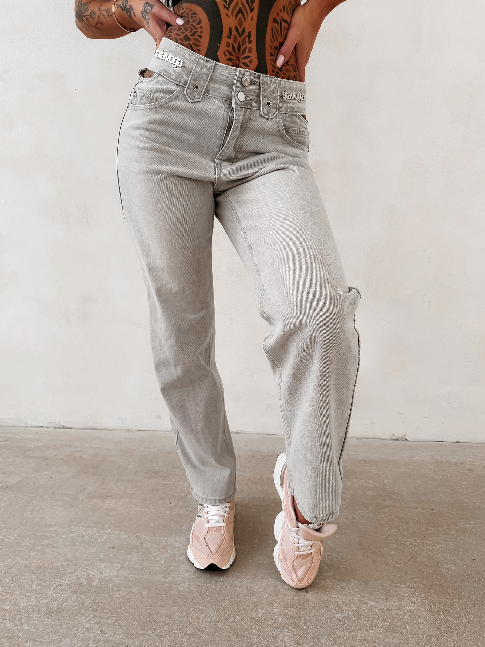 Spodnie damskie OLAVOGA EREDU szare