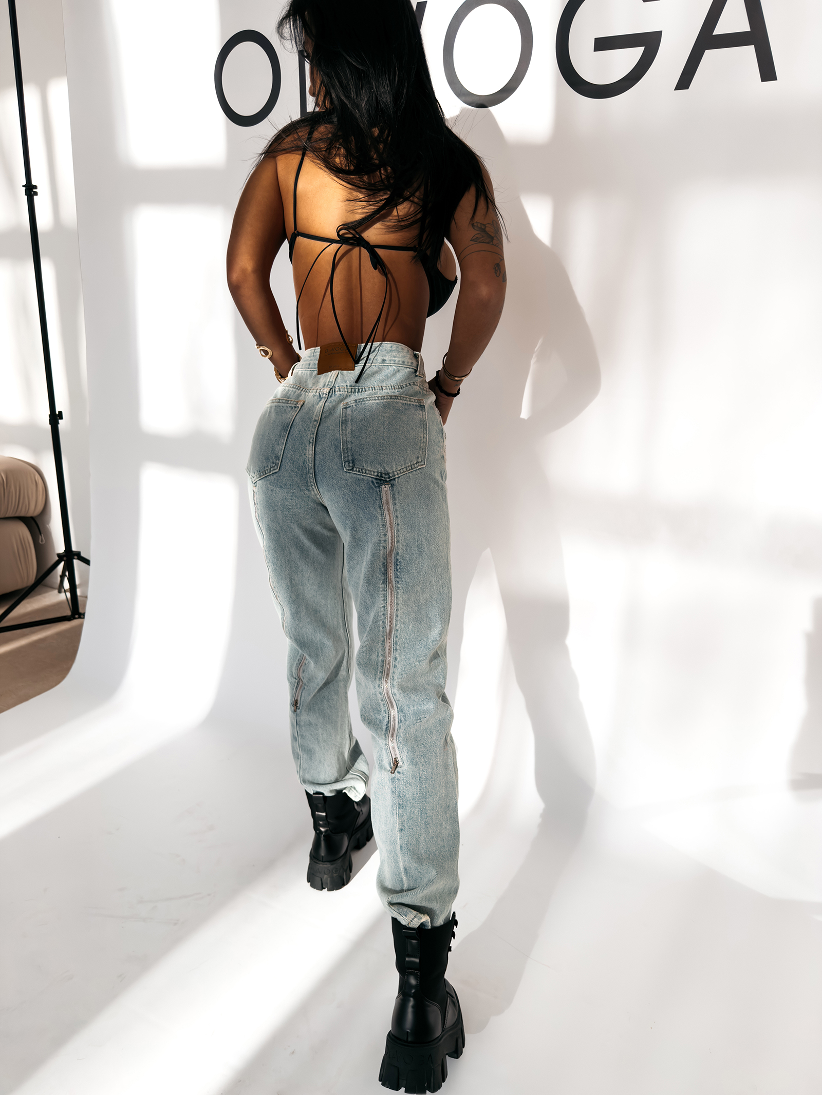 Spodnie damskie OLAVOGA SKYLINE ciemnoniebieskie