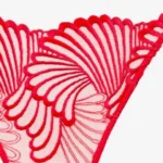 Stringi damskie Temptia z eleganckim haftem czerwone