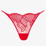 Stringi damskie Temptia z eleganckim haftem czerwone