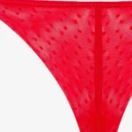 Stringi damskie Temptia z eleganckim haftem czerwone