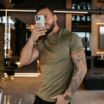 T-shirt męski OLAVOGA RAYSIER khaki