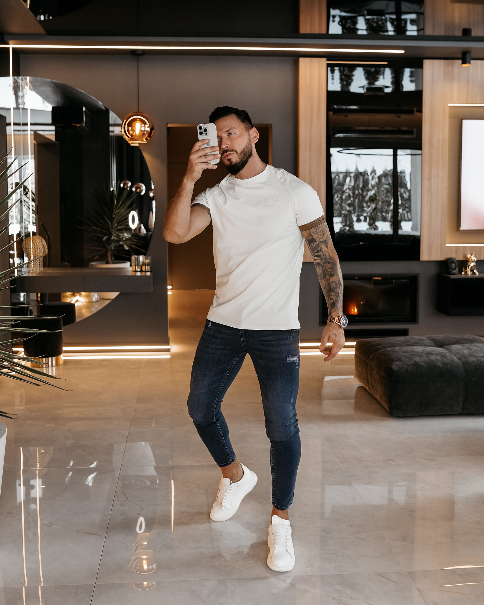 T-shirt męski OLAVOGA RAYSIER ecru T-shirt męski OLAVOGA RAYSIER ecru