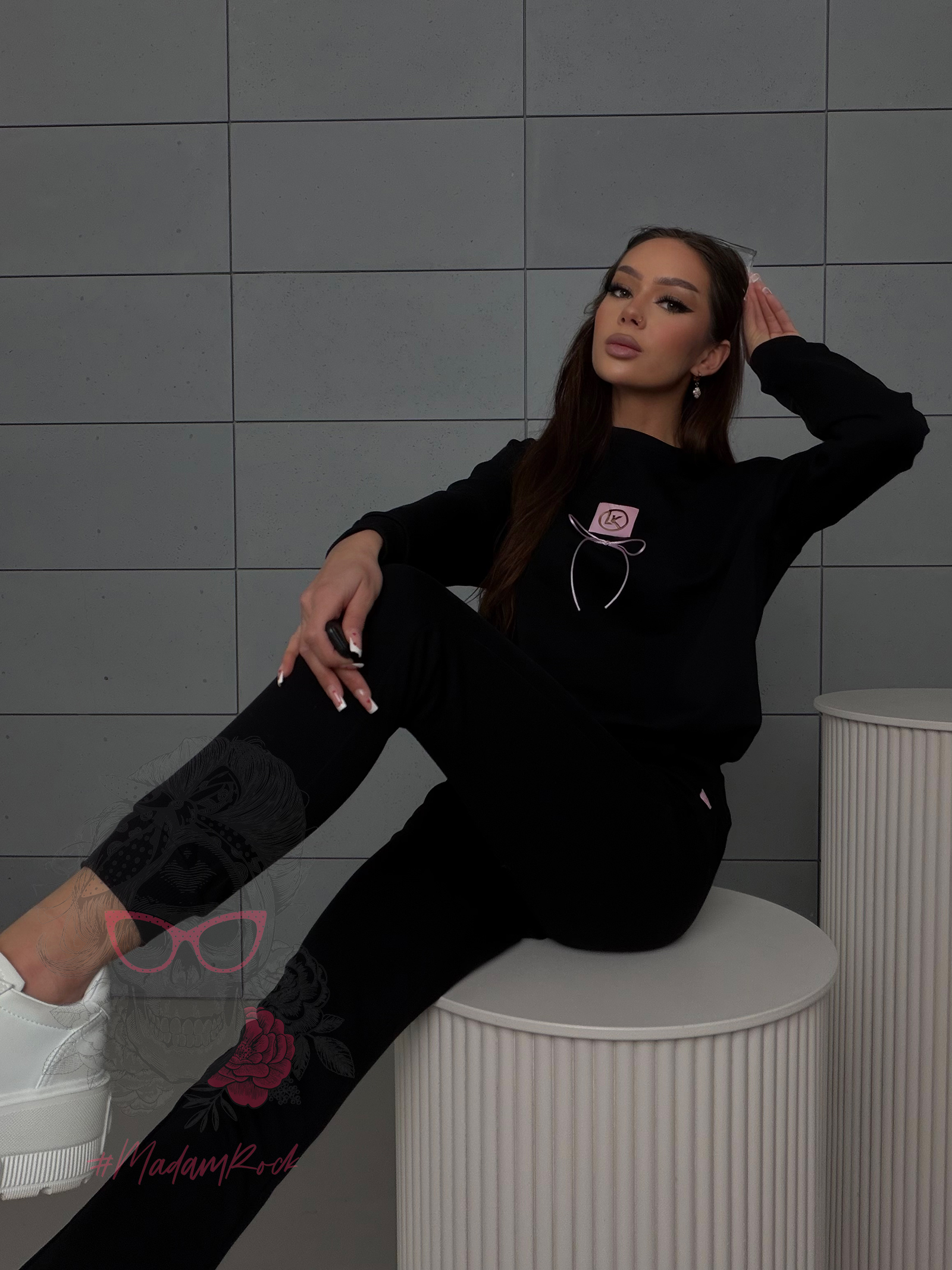 Komplet dresowy Laki Majso czarny