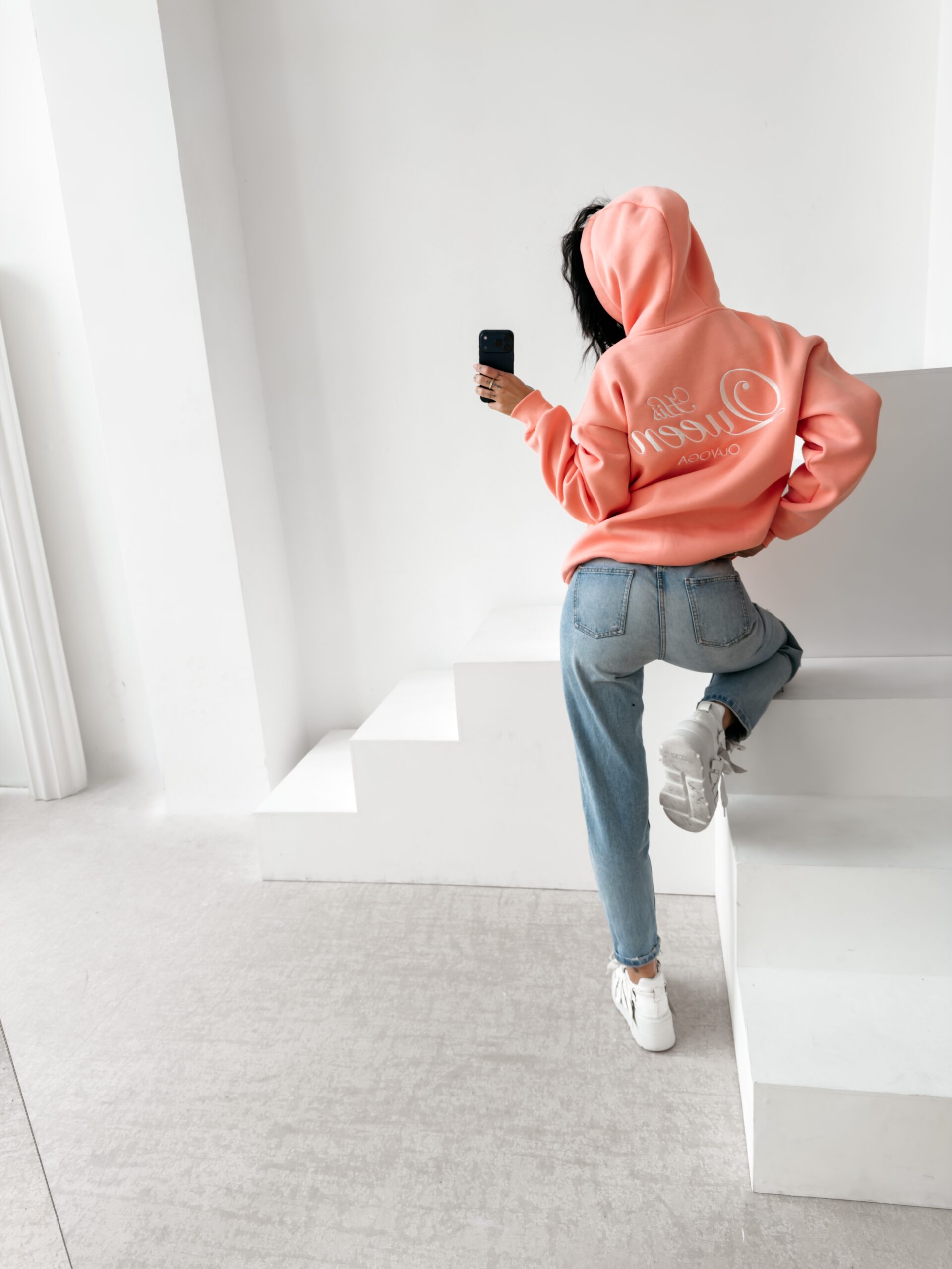 Bluza damska OLAVOGA ADORE brzoskwiniowa