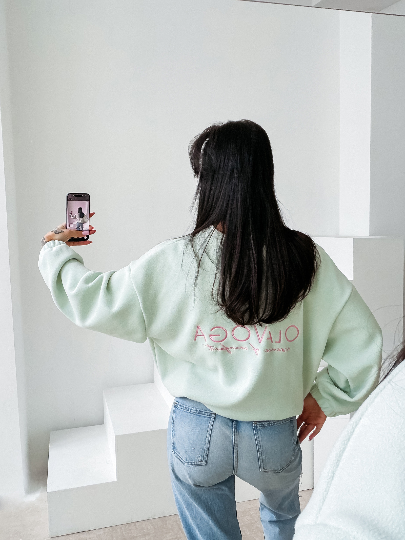 Bluza damska OLAVOGA ELENA miętowa