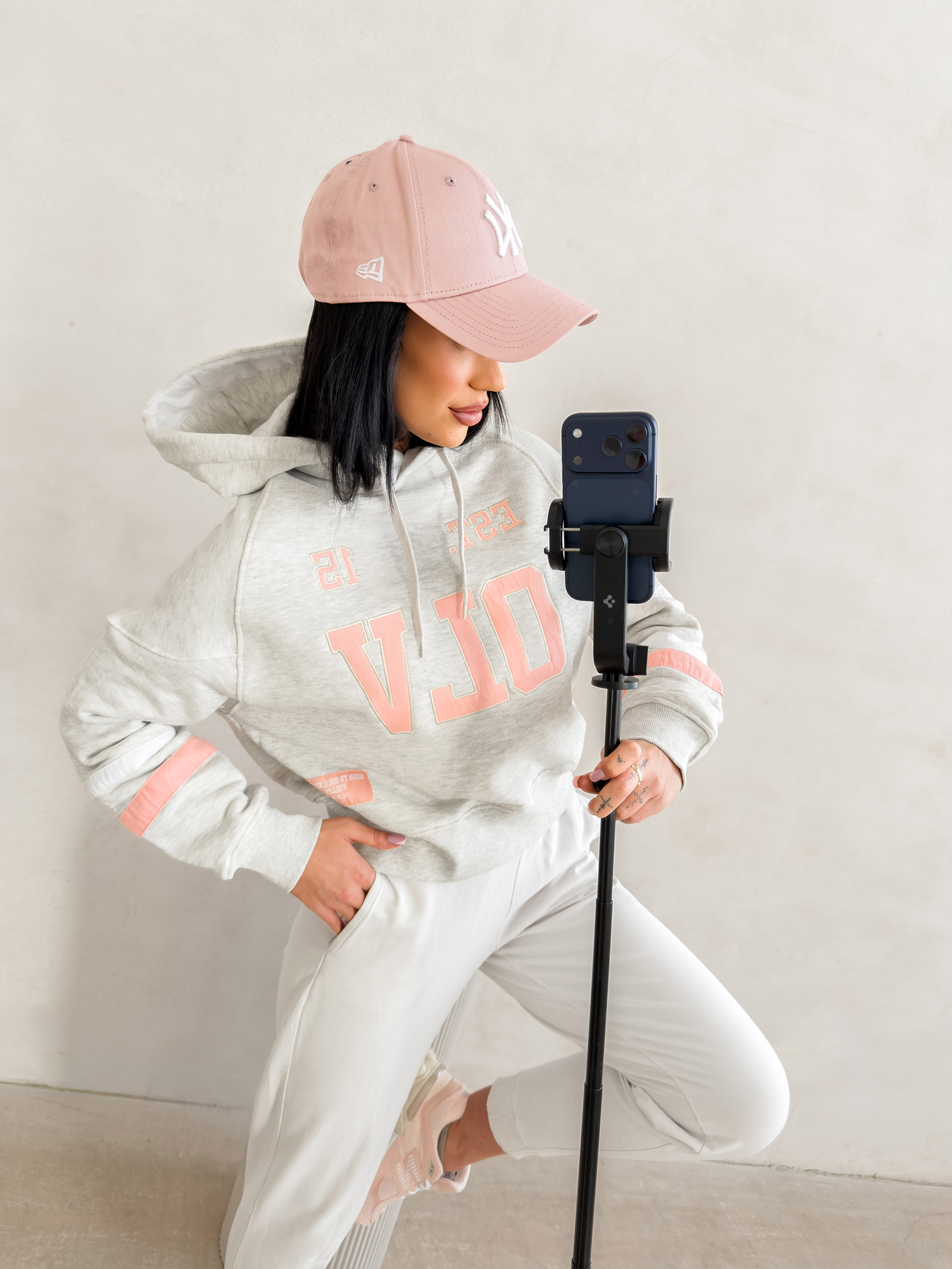 Bluza damska OLAVOGA GRAPE jasnoszara