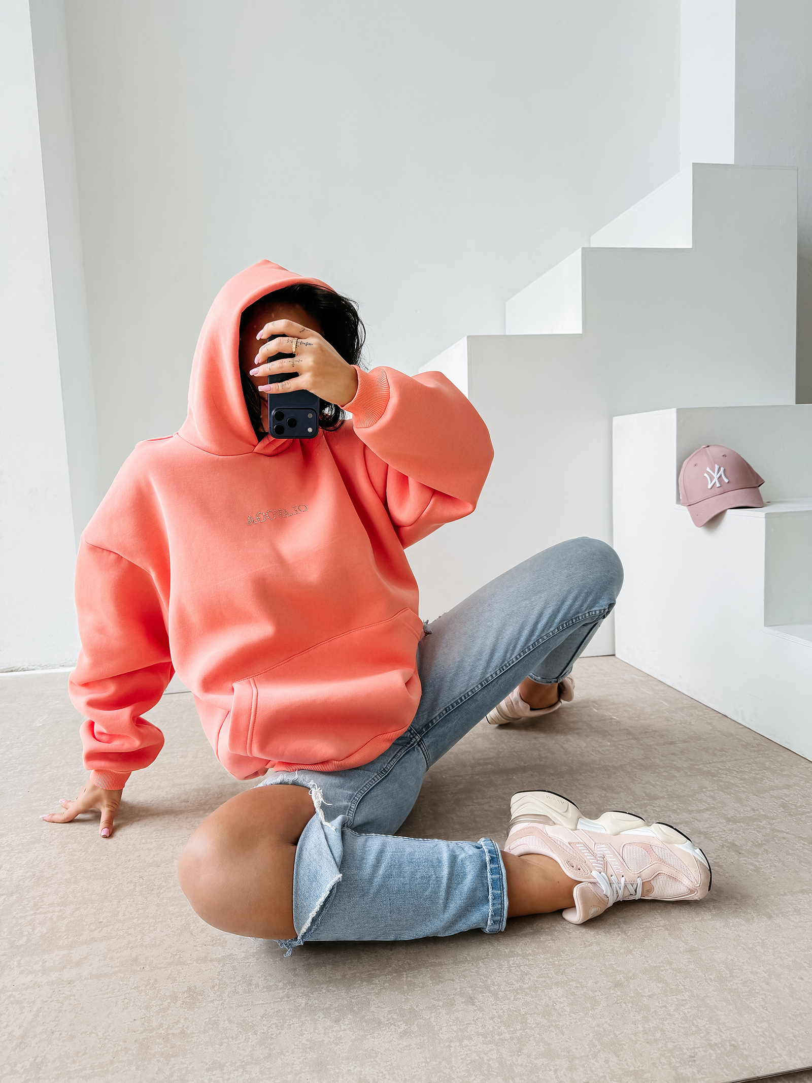 Bluza damska OLAVOGA MILEA brzoskwiniowa